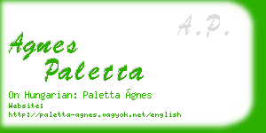 agnes paletta business card